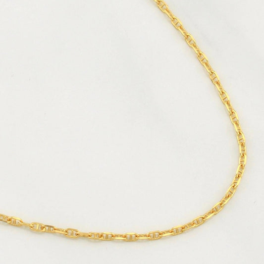 Cadena Marinera 3.1gr / 19 3/4 in / 1.56mm Oro Amarillo +3 18K !