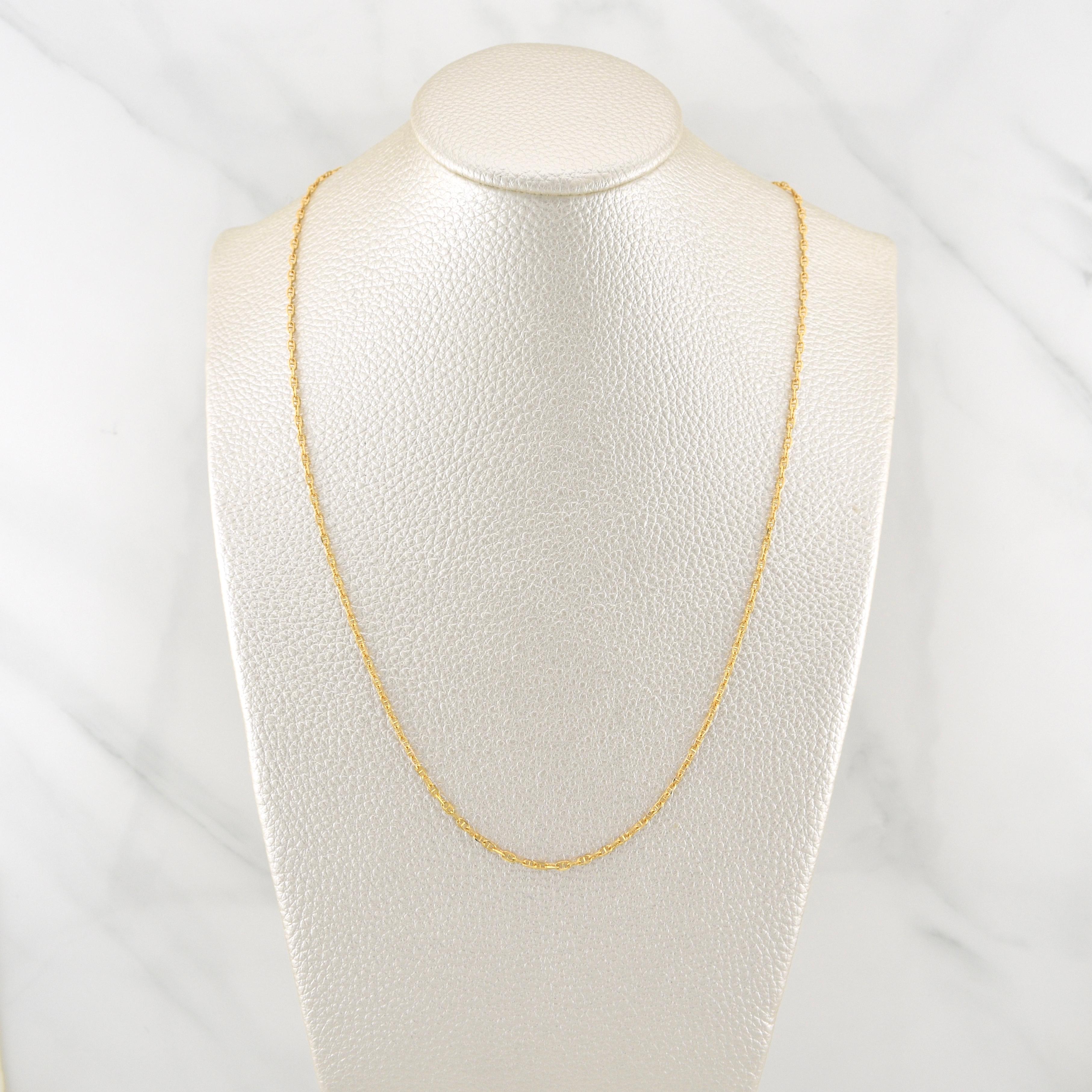 Cadena Marinera 3.05gr / 19 1/2 in / 1.55mm Oro Amarillo +3 18K !