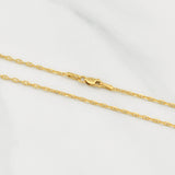 Cadena Marinera 3.1gr / 19 3/4 in / 1.56mm Oro Amarillo +3 18K !