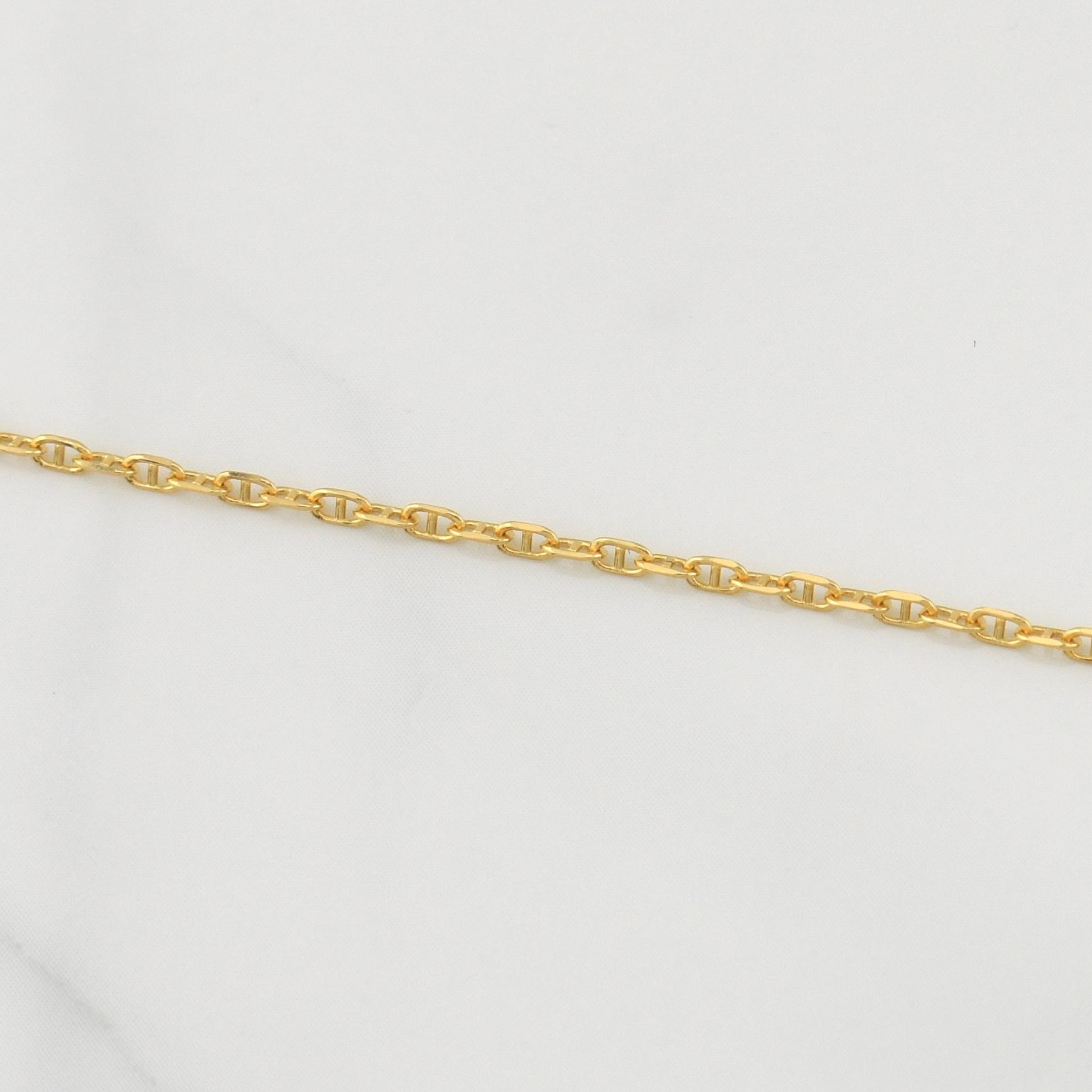 Cadena Marinera 3.1gr / 19 3/4 in / 1.56mm Oro Amarillo +3 18K !