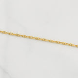 Cadena Marinera 3.05gr / 19 1/2 in / 1.55mm Oro Amarillo +3 18K !