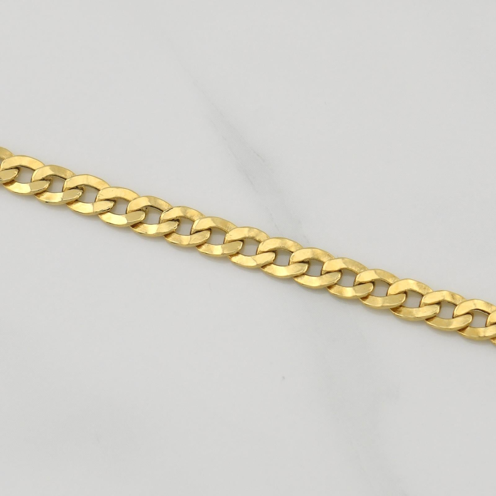 Cadena Cubana 10.85gr / 23 1/2 in / 4.92mm Oro Amarillo +1 18K !
