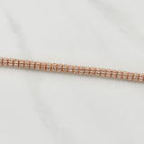 Cadena Ice 35.15gr / 26 1/4 in / 4.6mm Dos Oros Blanco Rosa +0 14K Italy !