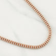 Cadena Ice 35.15gr / 26 1/4 in / 4.6mm Dos Oros Blanco Rosa +0 14K Italy !