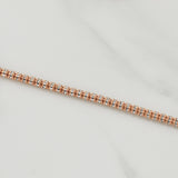 Cadena Ice 20.65gr / 24 1/4 in / 3.4mm Dos Oros Blanco Rosa +0 14K Italy !