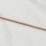 Cadena Ice 12.85gr / 24 in / 2.6mm Dos Oros Blanco Rosa +0 14K Italy !