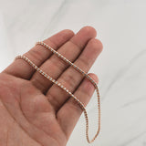 Cadena Ice 12.85gr / 24 in / 2.6mm Dos Oros Blanco Rosa +0 14K Italy !