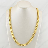 Cadena Cubana 20.4gr / 24 in / 7.45mm Oro Amarillo +0 14K Italy !