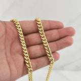 Cadena Cubana 20.4gr / 24 in / 7.45mm Oro Amarillo +0 14K Italy !