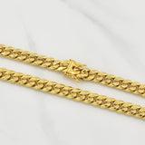 Cadena Cubana 20.4gr / 24 in / 7.45mm Oro Amarillo +0 14K Italy !