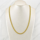 Cadena Cubana 9.7gr / 24 1/4 in / 4.55mm Oro Amarillo +0 14K Italy !