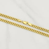 Cadena Cubana 10.55gr / 26 1/4 in / 4.58mm Oro Amarillo +0 14K Italy !
