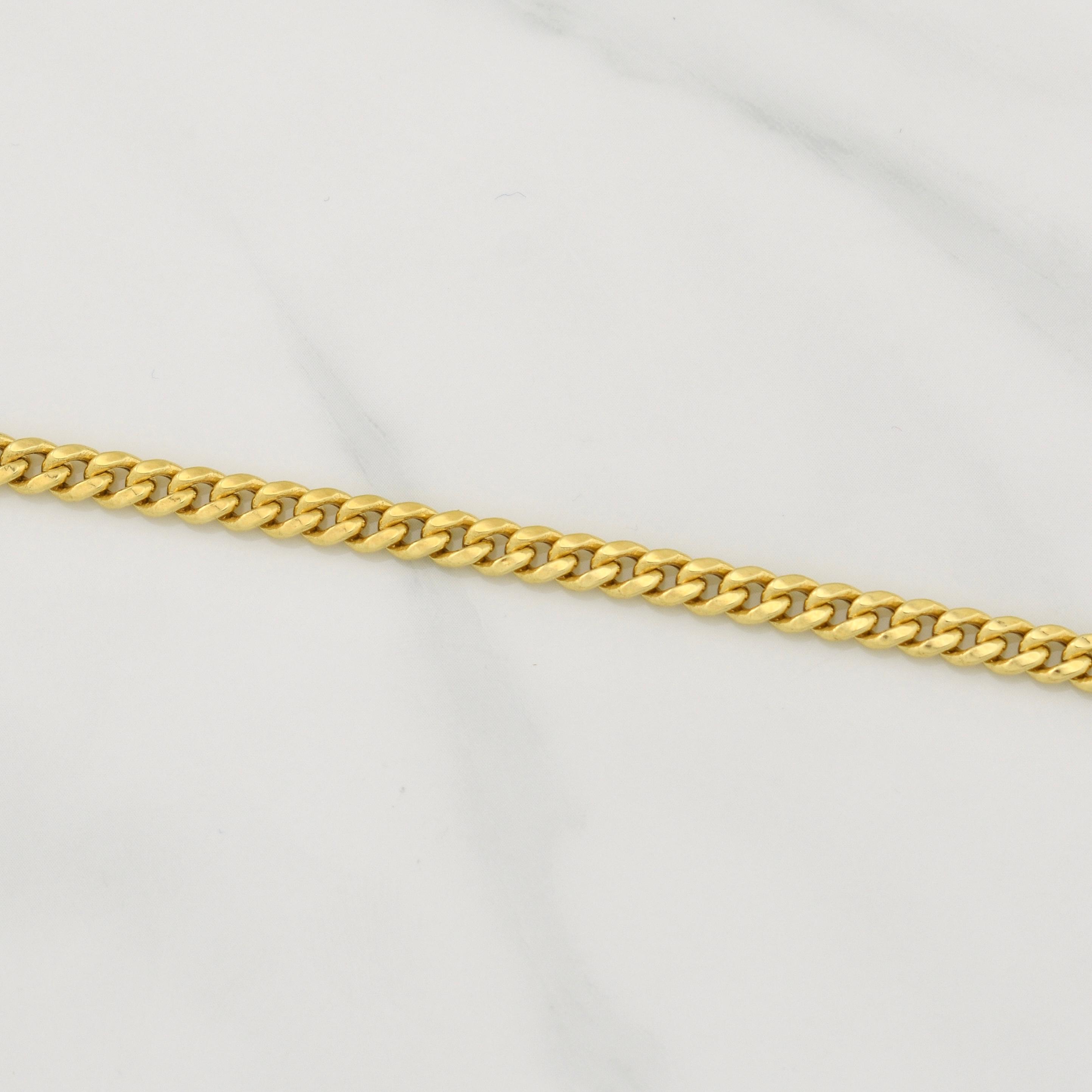 Cadena Cubana 10.55gr / 26 1/4 in / 4.58mm Oro Amarillo +0 14K Italy !