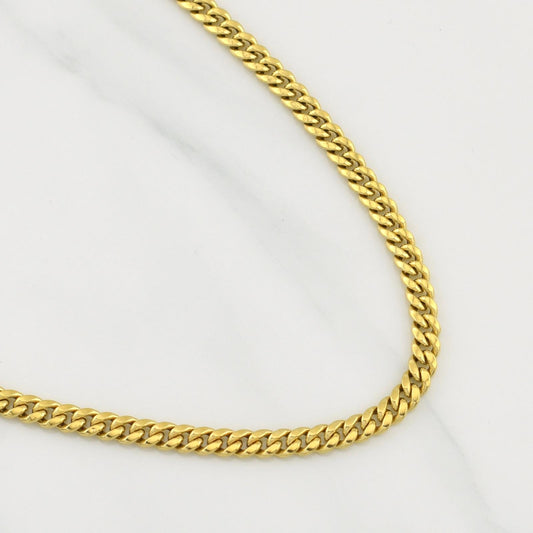 Cadena Cubana 10.35gr / 26 in / 4.58mm Oro Amarillo +0 14K Italy !