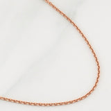 Cadena Aro Seguido 1.8gr / 19 1/2 in / 1.12mm Oro Rosa +3 18K !