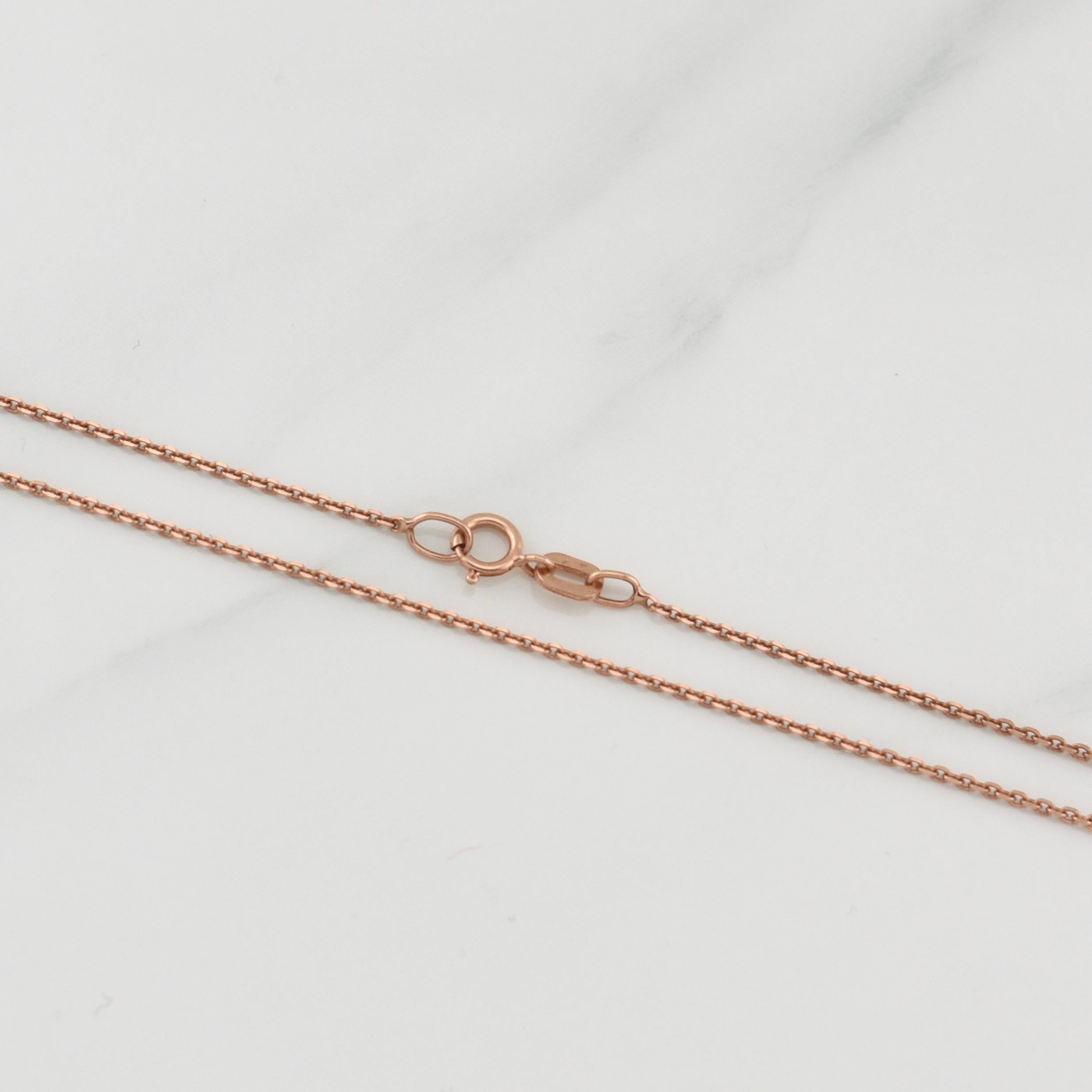 Cadena Aro Seguido 1.8gr / 19 1/2 in / 1.12mm Oro Rosa +3 18K !