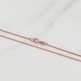 Cadena Aro Seguido 1.8gr / 19 1/2 in / 1.12mm Oro Rosa +3 18K !