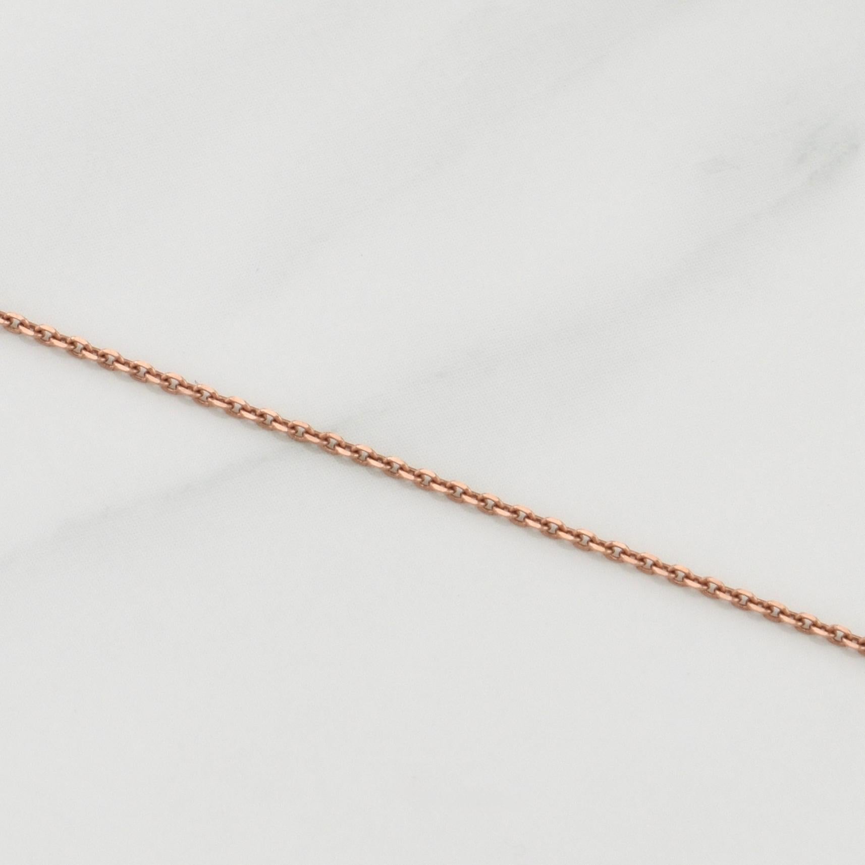 Cadena Aro Seguido 1.95gr / 19 3/4 in / 1.08mm Oro Rosa +3 18K !