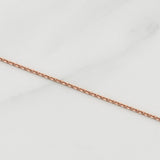 Cadena Aro Seguido 1.95gr / 19 3/4 in / 1.08mm Oro Rosa +3 18K !