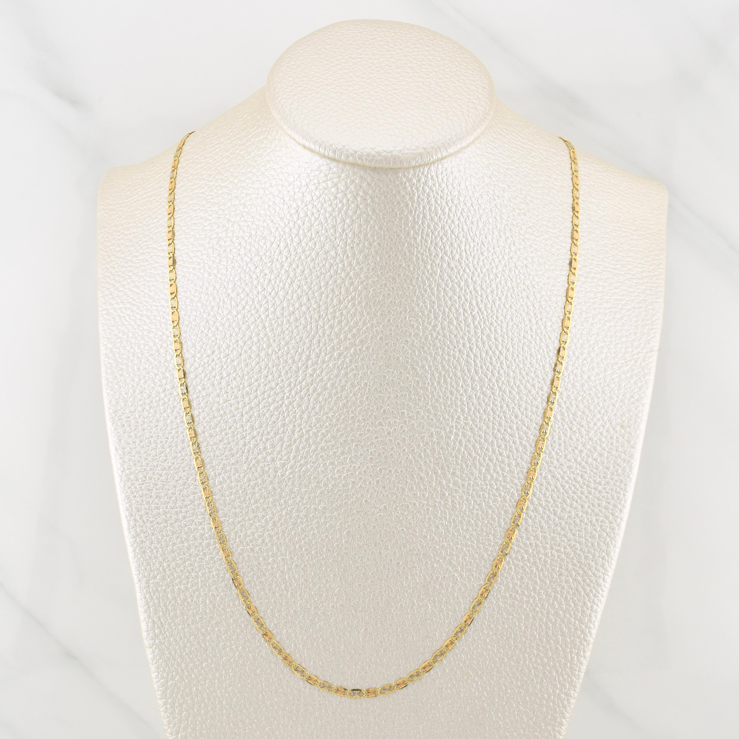 Cadena Escalera Plana 2.05gr / 17 3/4 in / 1.84mm Tres Oros +3 18K !