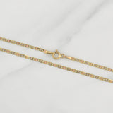 Cadena Escalera Plana 2.05gr / 17 3/4 in / 1.84mm Tres Oros +3 18K !