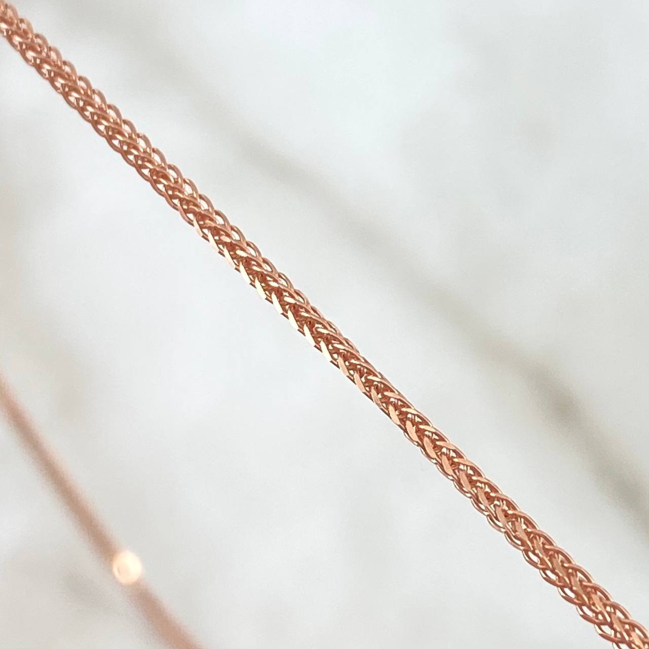 Cadena Franco 2.9gr / 17 3/4 in / 0.98mm Oro Rosa +3 18K !