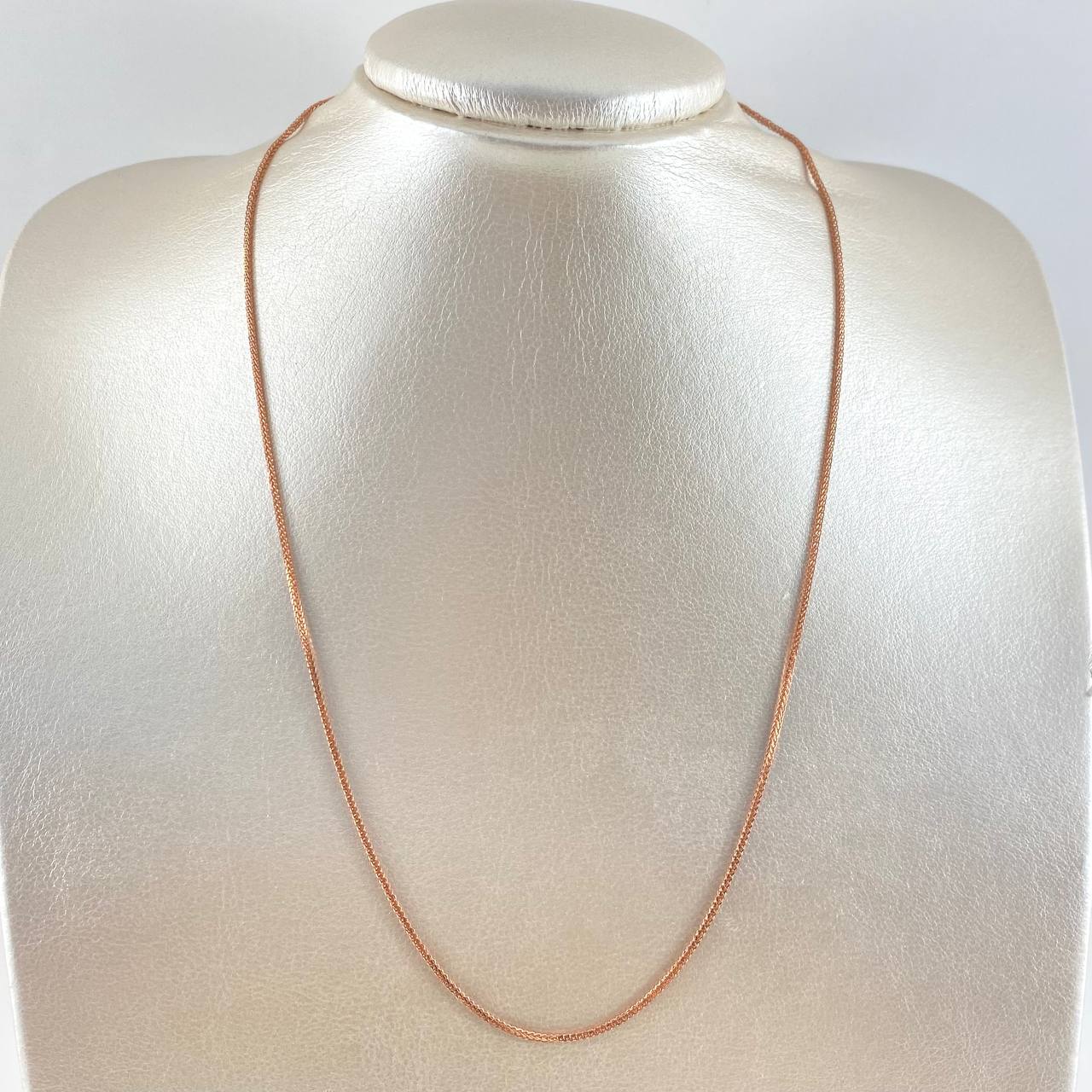 Cadena Franco 2.9gr / 17 3/4 in / 0.98mm Oro Rosa +3 18K !