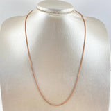 Cadena Franco 2.9gr / 17 3/4 in / 0.98mm Oro Rosa +3 18K !