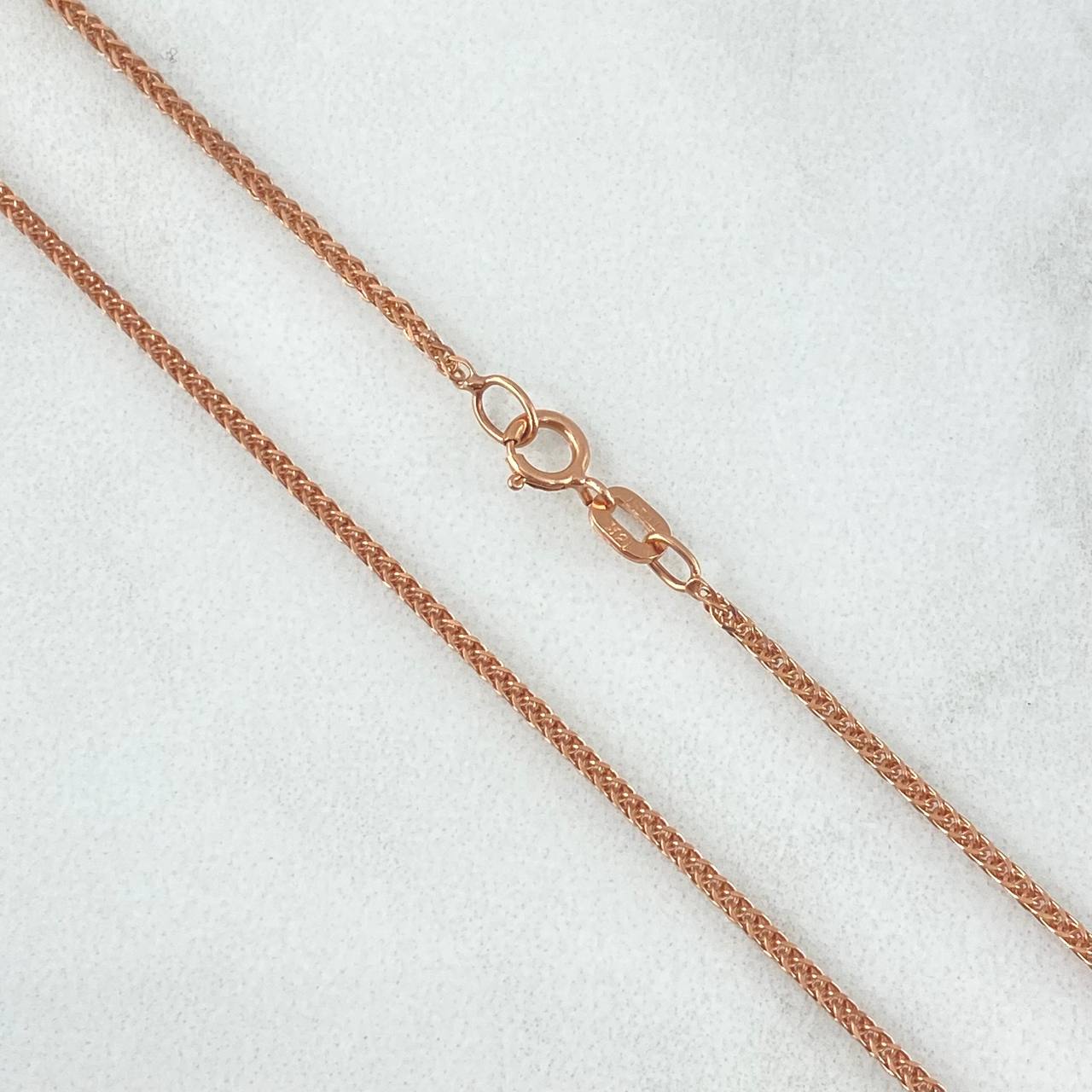 Cadena Franco 2.9gr / 17 3/4 in / 0.98mm Oro Rosa +3 18K !