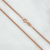 Cadena Franco 2.9gr / 17 3/4 in / 0.98mm Oro Rosa +3 18K !