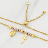 Pulso Franco Gradual 3.45gr / 9 3/4 in / 3mm-4mm Tres Oros +4 18K !