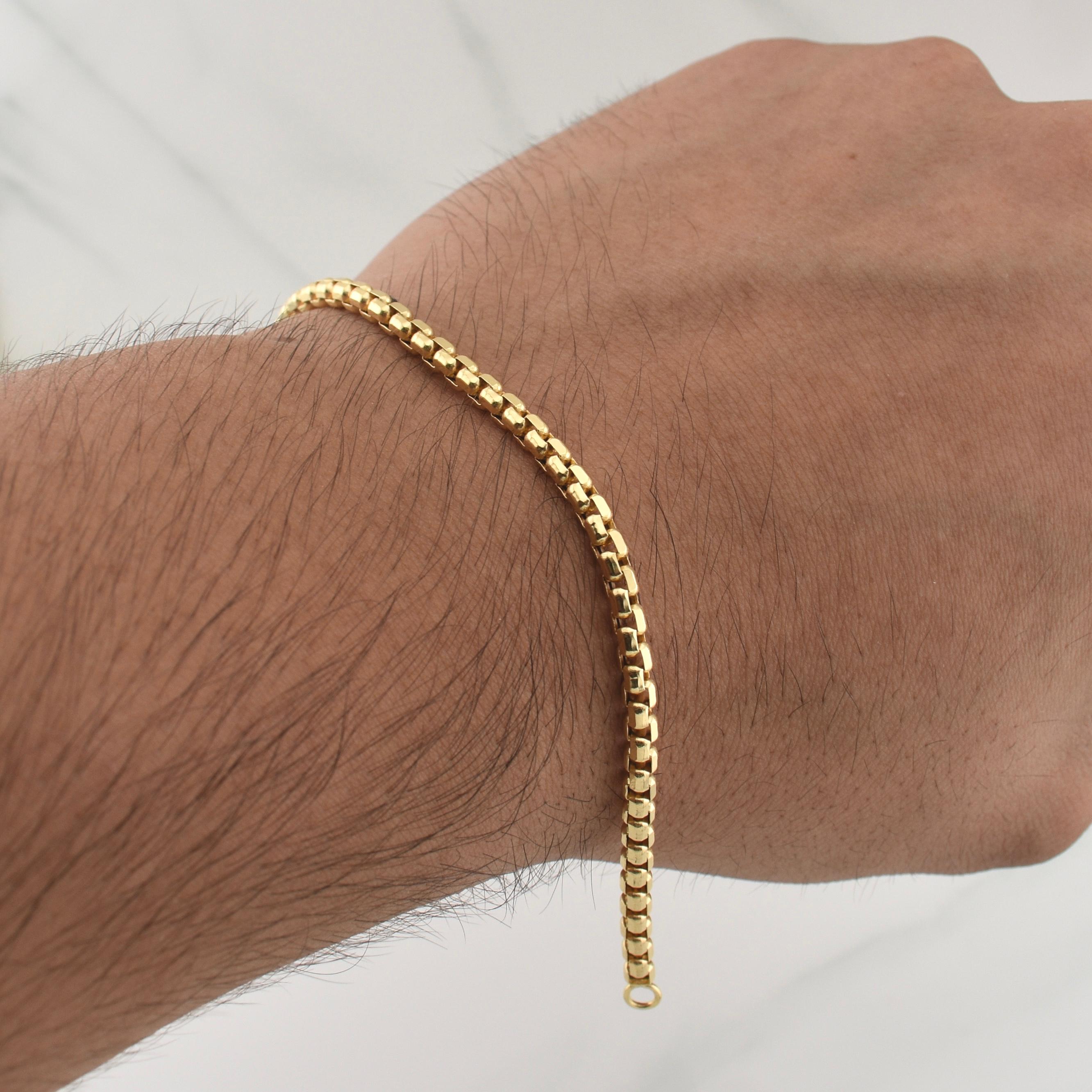 Pulso Veneciana 6.1gr / 8 1/4 in / 3.42mm Oro Amarillo +3 18K !