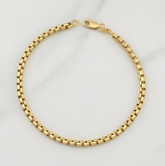 Pulso Veneciana 6.4gr / 8 1/4 in / 3.42mm Oro Amarillo +3 18K !