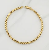 Pulso Veneciana 6.4gr / 8 1/4 in / 3.42mm Oro Amarillo +3 18K !