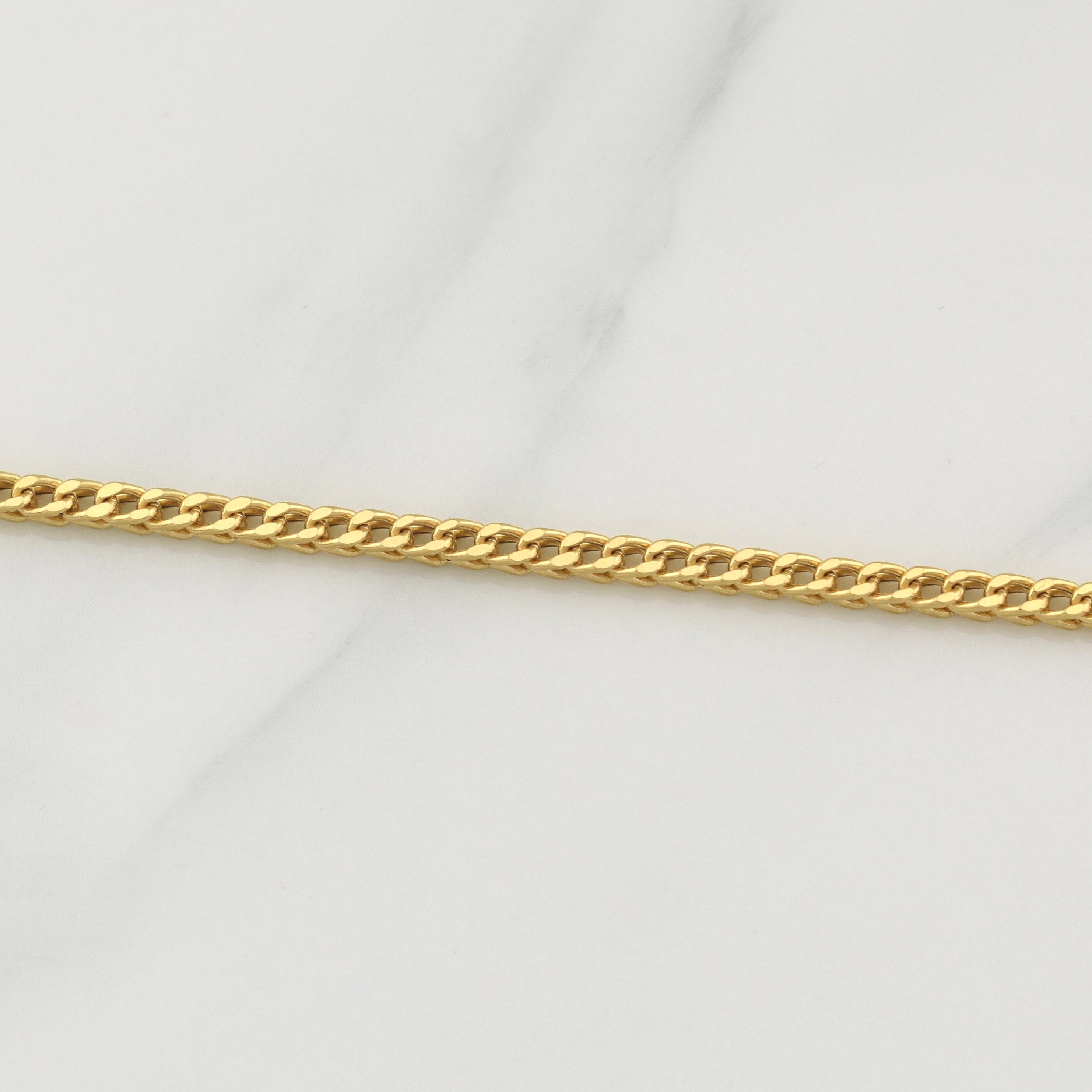 Pulso Franco 4.8gr / 7 3/4 in / 2.88mm Oro Amarillo +3 18K !