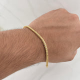 Pulso Franco 4.8gr / 7 3/4 in / 2.88mm Oro Amarillo +3 18K !