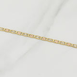 Pulso Plano 4.25gr / 7 3/4 in / 3.26mm Tres Oros +3 18K !