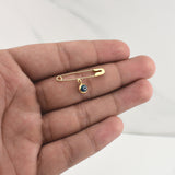Herraje Gancho Nodriza Ojo Turco 1gr / 1 1/4 in / 6.2mm Oro Amarillo +4 18K !
