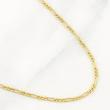 Cadena Figaro 1.3gr / 17 3/4 in / 1.45mm Oro Amarillo +1 18K !