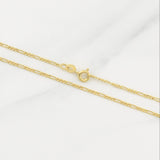 Cadena Figaro 1.3gr / 17 3/4 in / 1.45mm Oro Amarillo +1 18K !