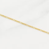 Cadena Figaro 1.3gr / 17 3/4 in / 1.45mm Oro Amarillo +1 18K !
