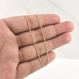 Cadena Figaro 1.3gr / 17 3/4 in / 1.45mm Oro Amarillo +1 18K !