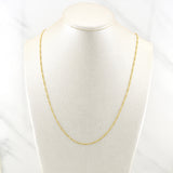 Cadena Figaro 1.3gr / 17 3/4 in / 1.4mm Oro Amarillo +1 18K !
