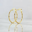 Hoop Earrings Asby 1.7gr / 2.8cm / Punctuated Melcocha 18K Yellow Gold