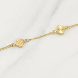 Pulso Trebol Espiga 3.15gr / 7 1/2 in / 1.4mm Oro Amarillo Nac.Esp. 18K !