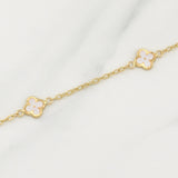 Pulso Trebol Aro Seguido 2.5gr / 7 1/2 in / 1.75mm Oro Amarillo Nac.Esp. 18K !