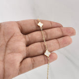 Pulso Trebol Aro Seguido 2.4gr / 7 1/2 in / 1.75mm Oro Amarillo Nac.Esp. 18K !