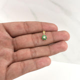 Dije Flor Driada Esmeraldas 15pts Diamantes 2pts 0.85gr / 1/2 in / Oro Amarillo 18K !