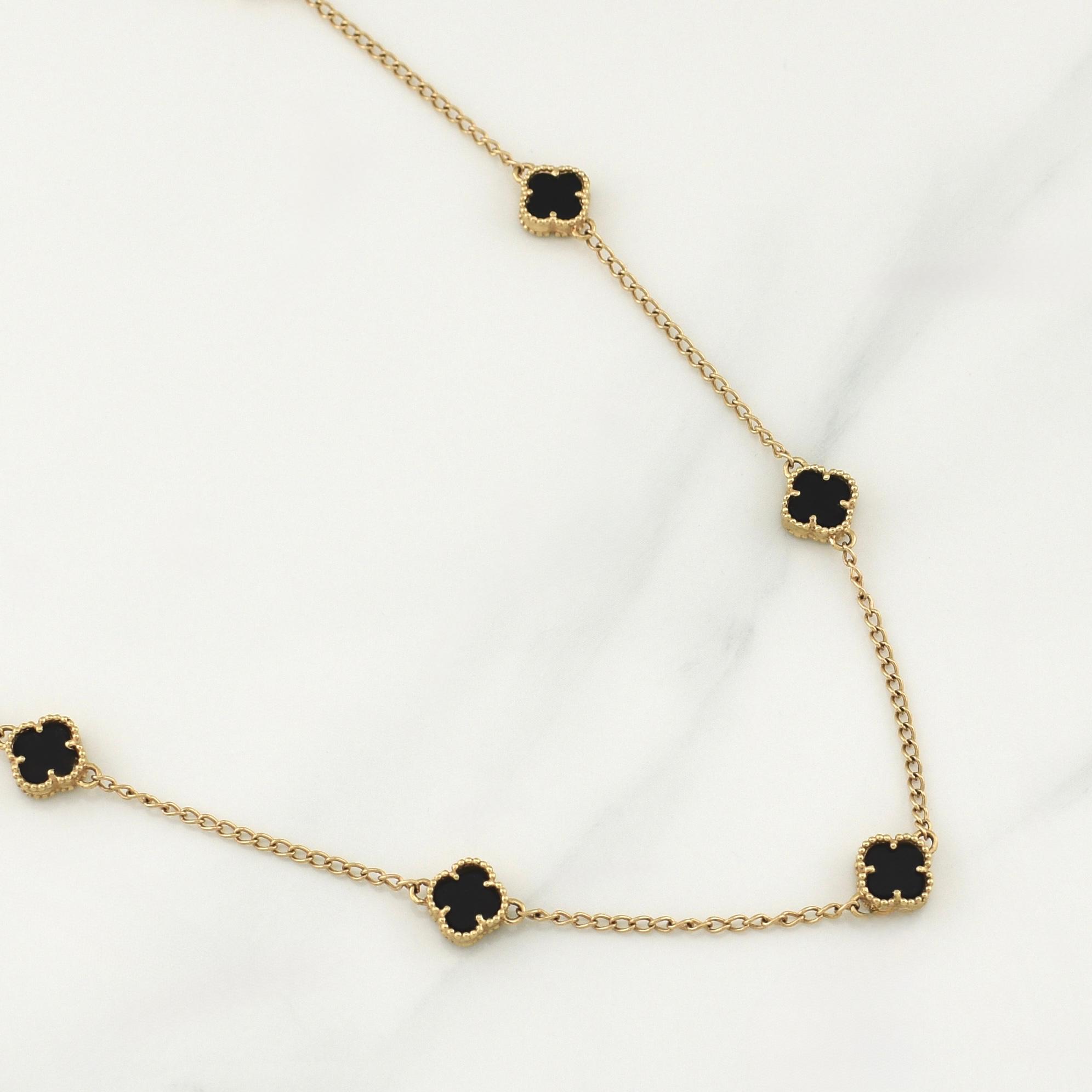 Cadena Trebol Espiga 8.3gr / 16 3/4 in / 1.6mm Oro Amarillo Nac.Esp. 18K !