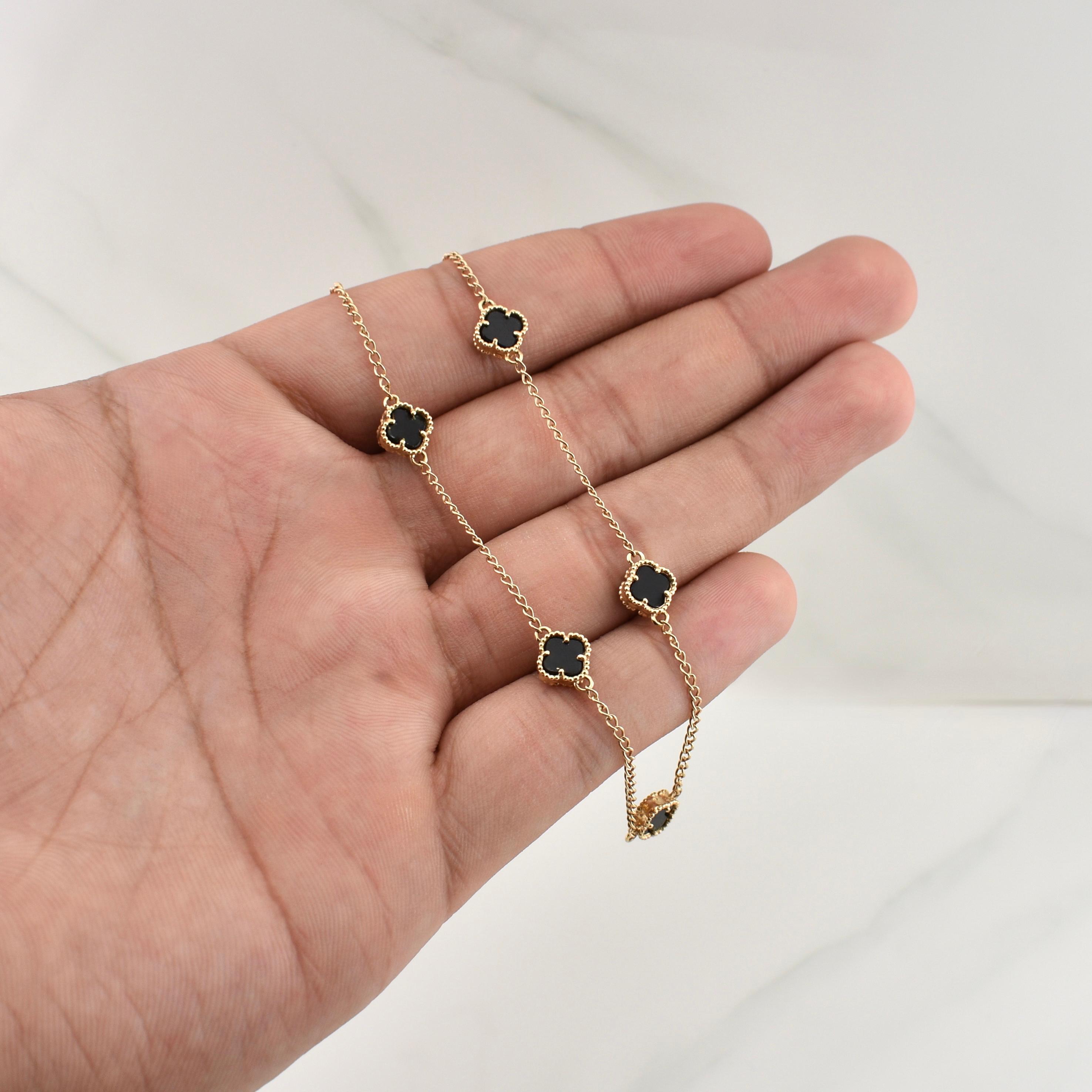 Cadena Trebol Espiga 8.3gr / 16 3/4 in / 1.6mm Oro Amarillo Nac.Esp. 18K !